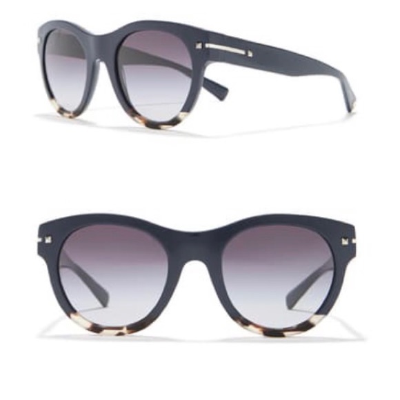 Valentino Modified Round 51mm Sunglasses Blue Hava - Picture 2 of 8